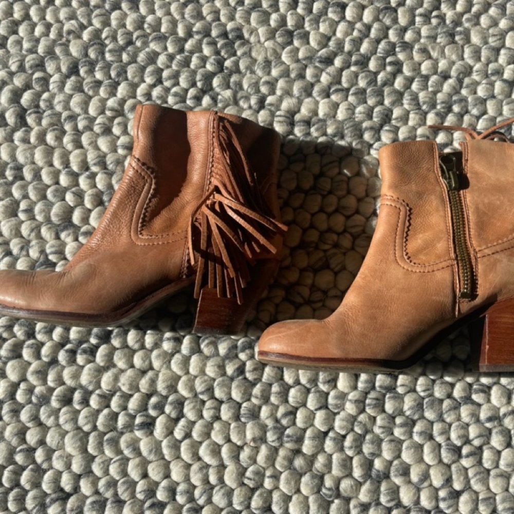Sam Edelman Louie Western Bootie with Fringe